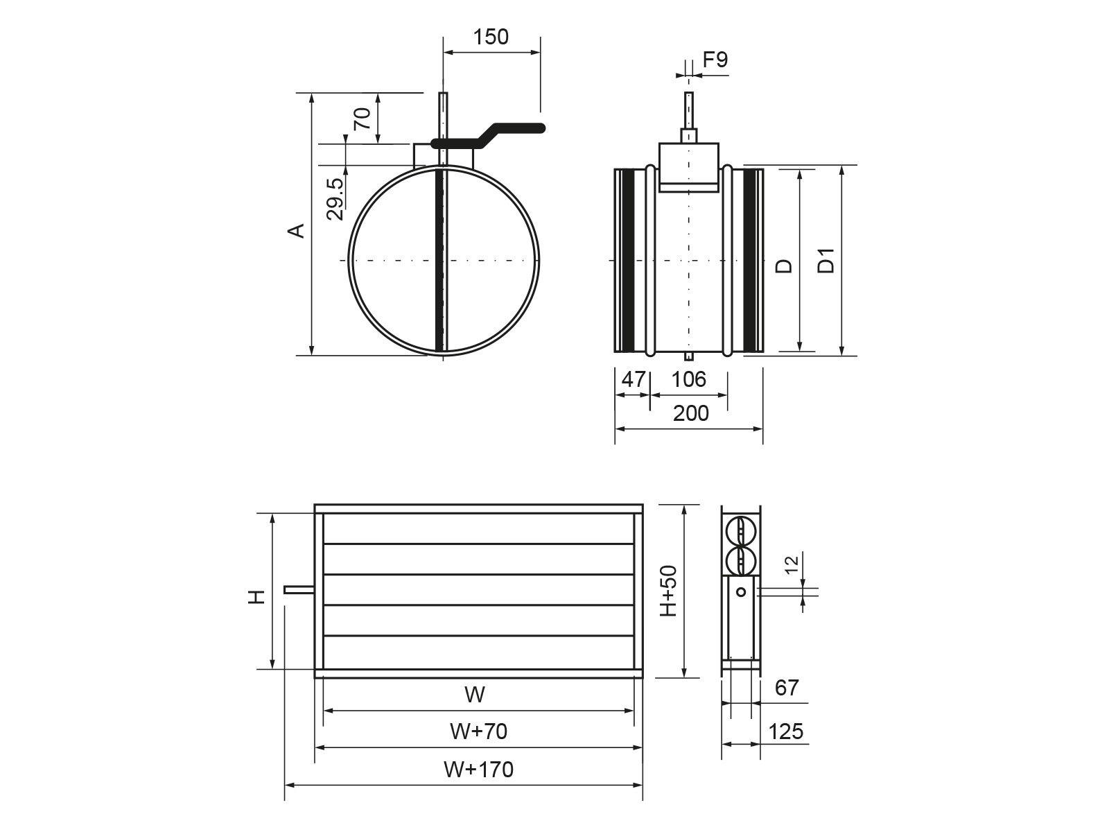 Клапан с приводом Ecoclima Pro Vent ECT VAL-T 160+P220