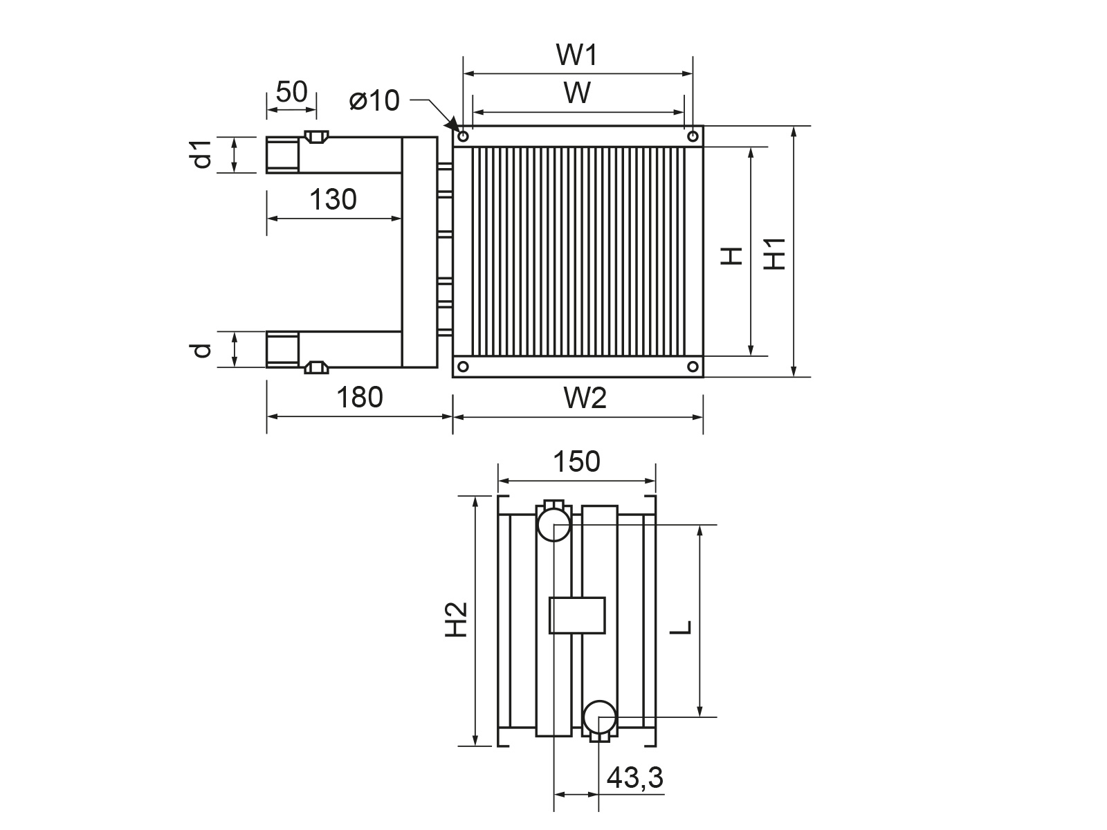 Водяной нагреватель Ecoclima Pro Vent ECT WH-T 800*500